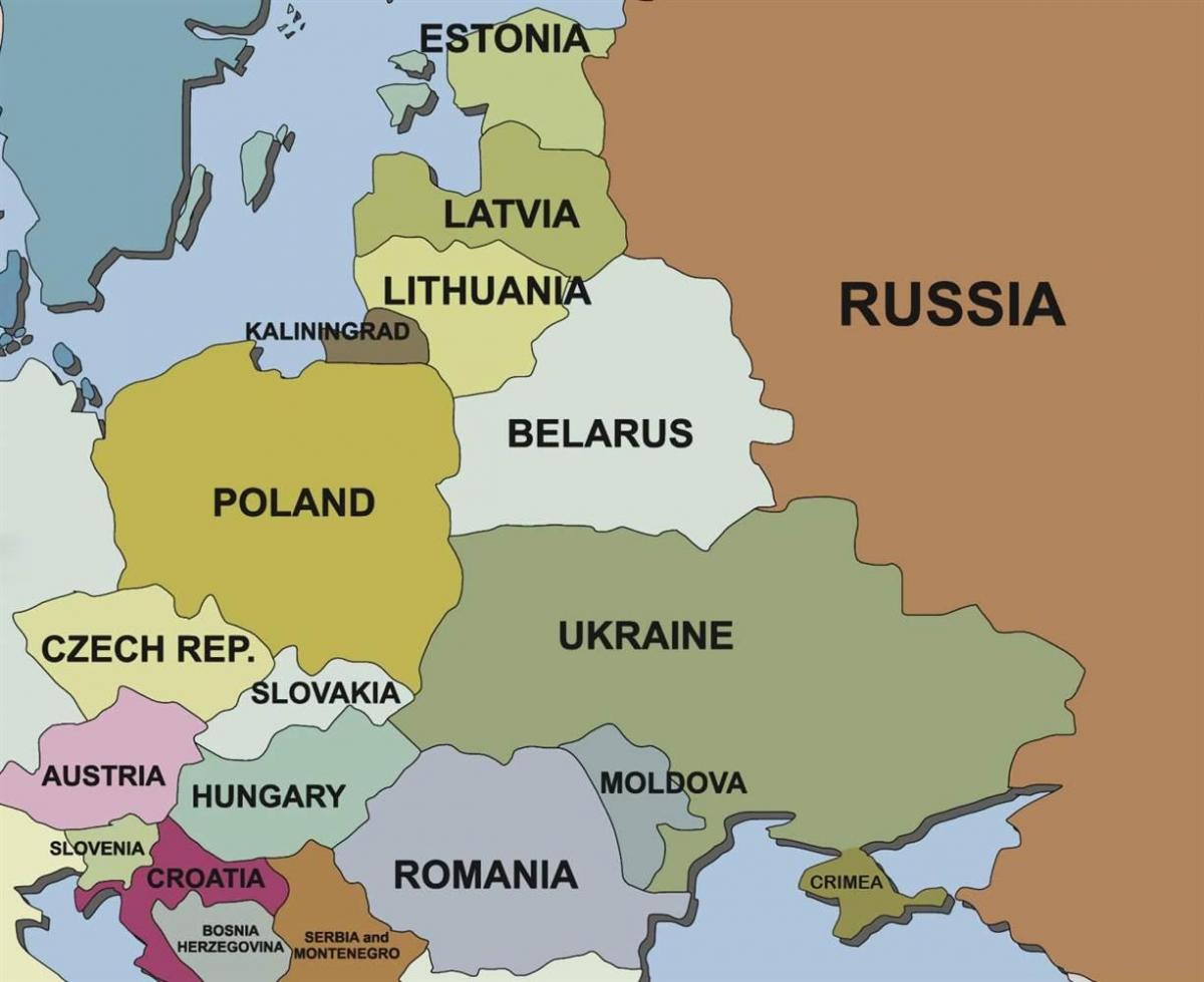 Mapa Slovenija i susjednim državama