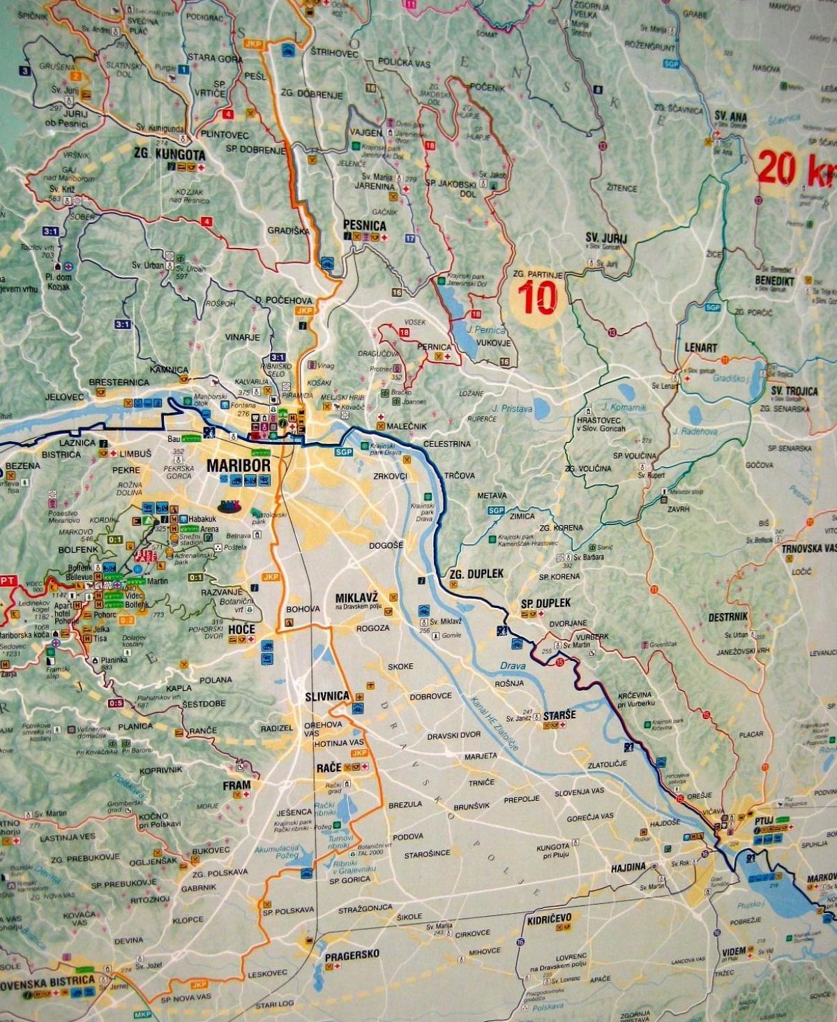 Mapa na kampovanje Slovenija