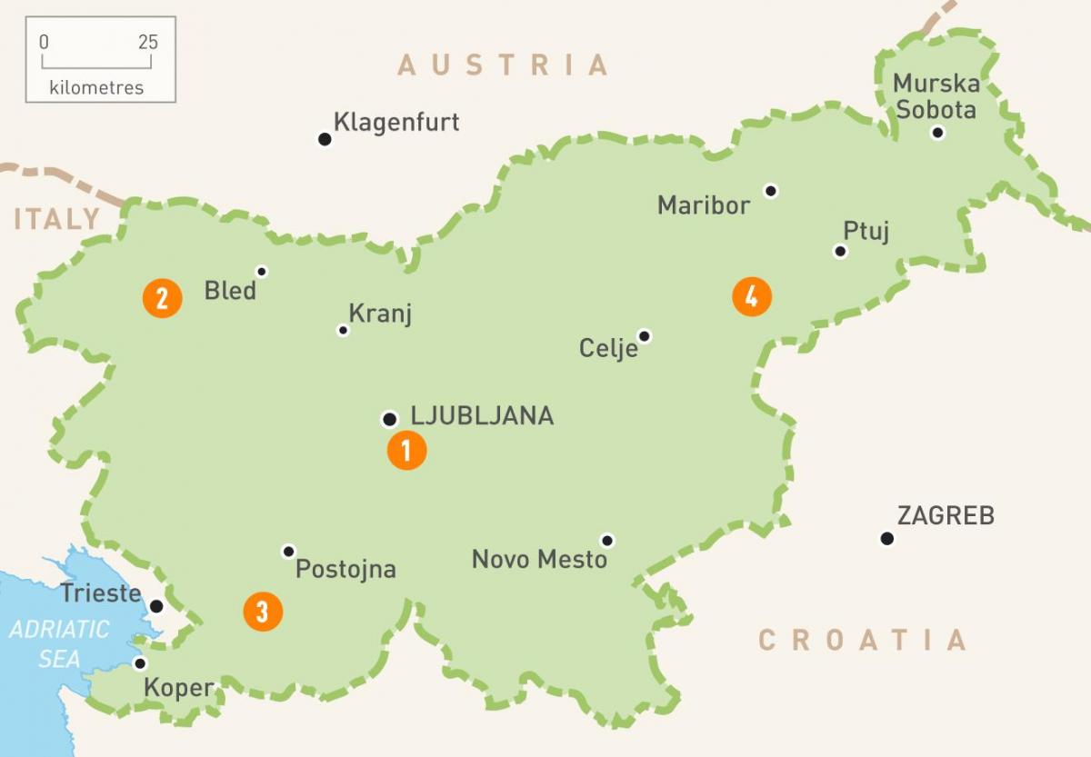 Mapa novo novog mesta Slovenija