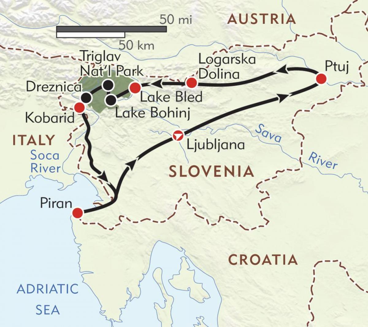 mapi piranu Slovenija