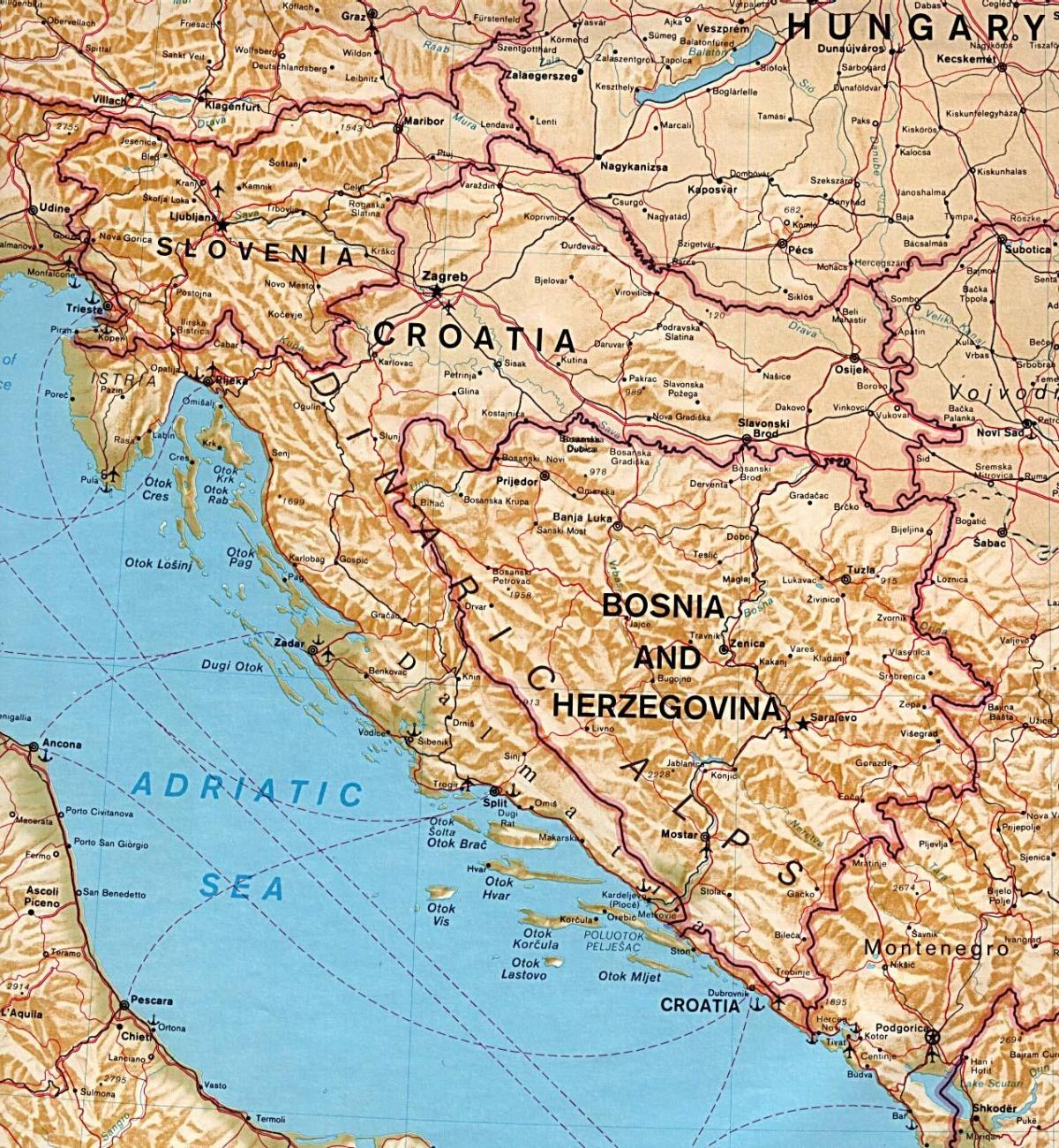 mapa pokazuje Slovenija