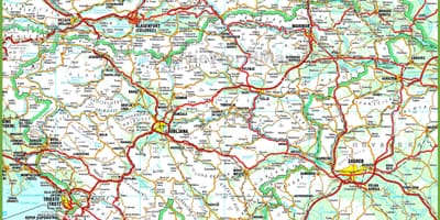 Mapa detaljne Slovenija