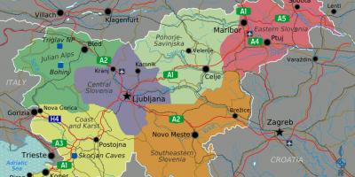 Slovenija zemlji mapu