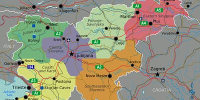 Slovenija turističke atrakcije mapu