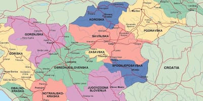 Mapa Slovenija politički