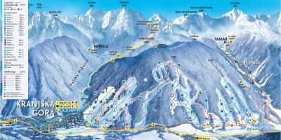 Mapa Slovenija ski odmarališta