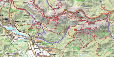 Mapa Slovenski alpa