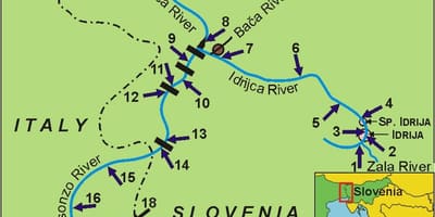 Mapa soca rijeku Slovenija